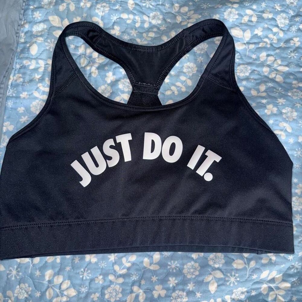 Nike Women's Black and Navy Bra